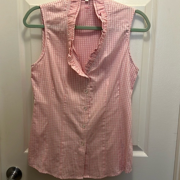 Tyler Boe Tops - TYLER BOE CHERRY BLOSSOM BLOUSE. Pink & white checked. EUC! Size 2.